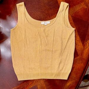 St. John Knits Gold Tank Top Medium M